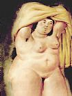 Mujer desvistiendose by Fernando Botero